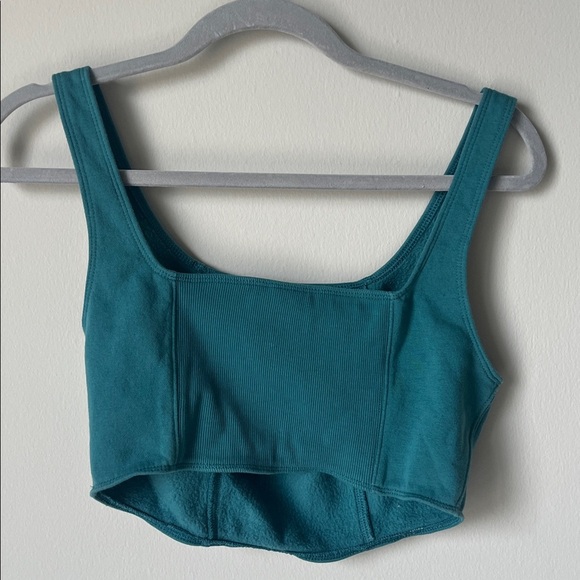 CHAMPION Teal Cropped Tank Top - Picture 4 of 5